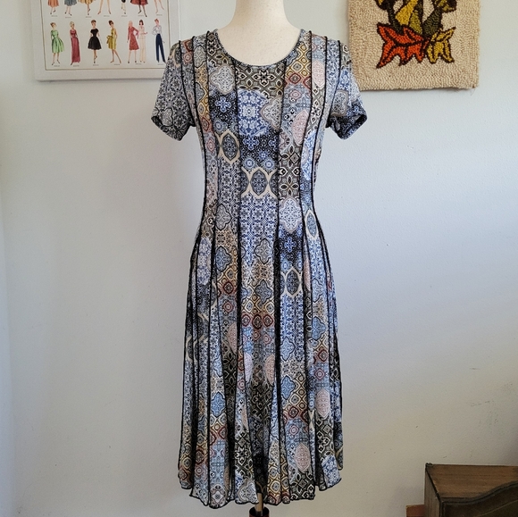 Christopher & Banks | Boho Patchwork Print Dress - Picture 1 of 6